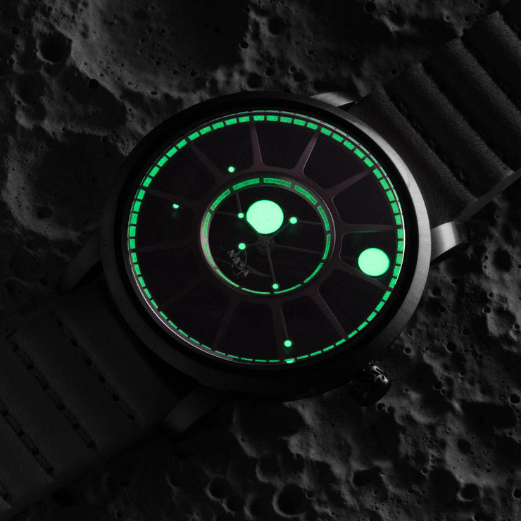 titanium watch with real moon dust from meteorite recalls NASA's apollo 11  landing